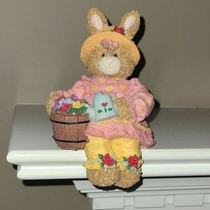 Easter Bunny gardening shelf sitter ceramic
